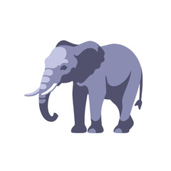 Obraz premium Cartoon Elephant Illustration-Adorable Animal Graphic-Perfect for Kids Content-Use for Education or Design Projects-High Quality Image of an Elephant