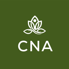 CNA logo design on white  background.