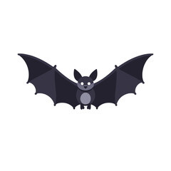 Fototapeta premium Cute Cartoon Bat Illustration for Halloween-Spooky Flying Mammal Clip Art-Halloween Decoration-Perfect for Spooky Season Designs and Creepy Crafts