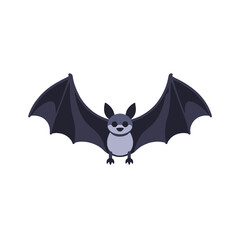 Fototapeta premium Cute Cartoon Bat Illustration - Halloween Graphic Element - Flying Mammal Clipart - Spooky Season Design - Vector Image of a Bat for Festive Projects