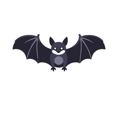 Cute Cartoon Bat Illustration- Halloween Bat Vector Graphic- Spooky Season Character- Flying Mammal Clip Art- Halloween Decoration Idea- Adorable Bat Design