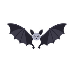 Cute Cartoon Bat Illustration- Halloween Vector Graphic- Spooky Season Bat Art- Flying Bat Clipart- Bat Icon Design- Creepy Creature Image- Fun Halloween Character