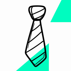 Striped Necktie Illustration: Simple Fashion Design
