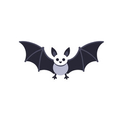 Fototapeta premium Cute Cartoon Bat for Halloween - Vector Illustration of Spooky Animal - Great for Halloween Decorations and Party Invitations - Funny Bat Clipart Image