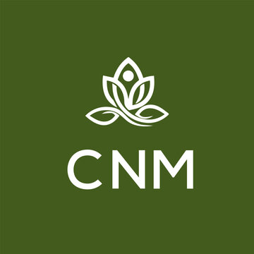 CNM logo design on white  background.
