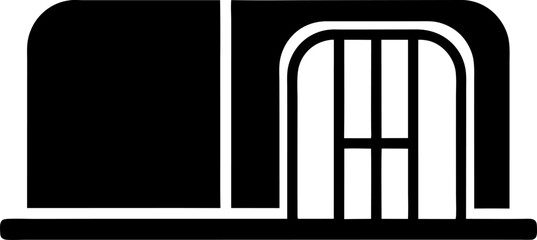 Sliding Door Track System Black Icon