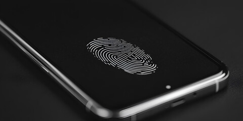 Fingerprint security on smartphone, Mobile device biometric authentication, Fingerprint sensor on smartphone screen

