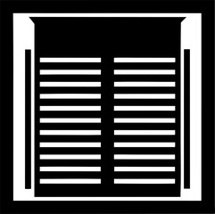 Window Shutter Black Vector Icon