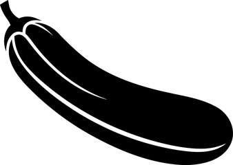 Zucchini Squash Vegetable Icon Monochrome