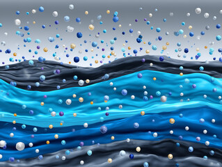 View of Ocean Water Layers Showcasing Dynamic Interactions Among Different Elements in a Vibrant Atmosphere