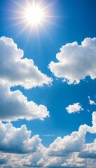 Bright Sunlight in a Clear Blue Sky

