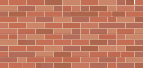 Obraz premium Seamless pattern of a classic red brick wall with varied shades and mortar