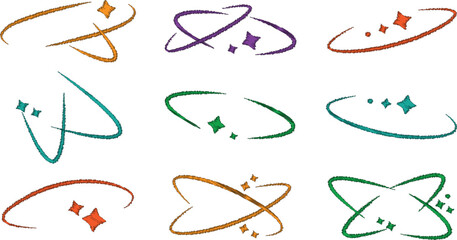 Colorful Trendy Vector Illustration Set of Abstract Art Elements and Geometric Shapes for Modern Design Projects