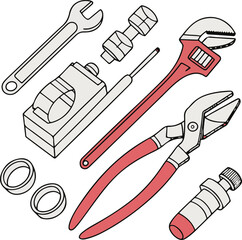Adobe Illustrator Artwork plumbing-instrument-all