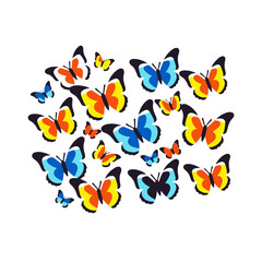 Colorful Butterfly Collection-Beautiful Butterfly Illustration-Butterfly Graphic Design-Vibrant Butterfly Art-Butterfly Clipart-Insect Illustration-Nature Art
