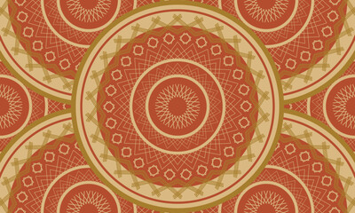 Abstract repeat ethnic circle pattern, seamless pattern
