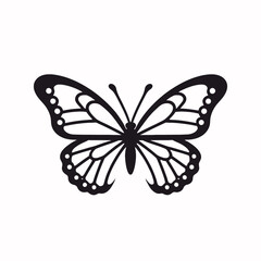 Fototapeta premium Elegant Butterfly Illustration-Pink and Black Wing Design-Detailed Insect Clipart-Nature Inspired Artwork-Graceful Butterfly Graphic-Artistic Insect Image