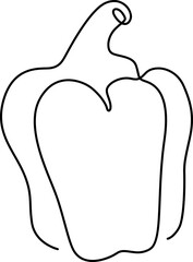 pepper line art logo one line