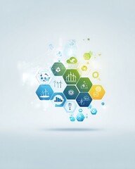 ESG Business Strategy: Sustainable Growth Icons