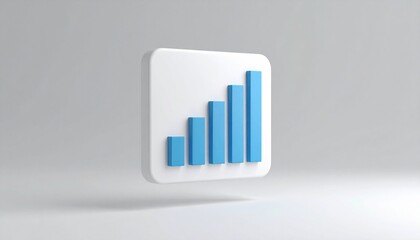A bar graph jumping over a rotating spreadsheet icon