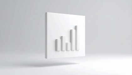 A bar graph jumping over a rotating spreadsheet icon