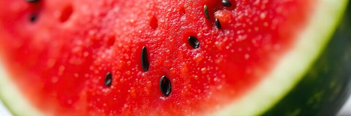 Juicy Red Watermelon Slice Close-Up Summers Refreshing, Healthy Treat for Weight Management