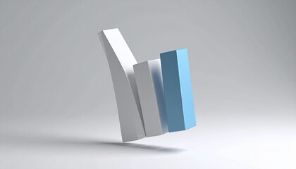 A bar graph jumping over a rotating spreadsheet icon