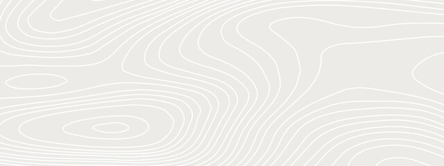 Abstract wavy topographic map. Abstract wavy and curved lines background. Abstract geometric topographic contour map background. Vector illustration.