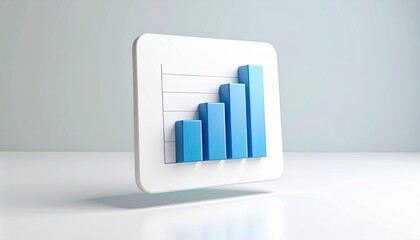 A bar graph jumping over a rotating spreadsheet icon
