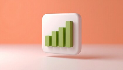 Obraz premium A bar graph jumping over a rotating spreadsheet icon