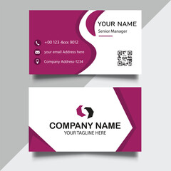 Free vector modern black and purple business card design