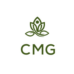 CMG logo design on white  background.