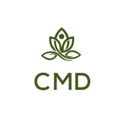 CMD logo design on white  background.