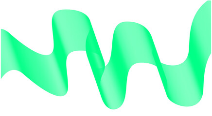 Wavy Blend Abstract Curved Green Cyan Color Background Design Vector Illustration