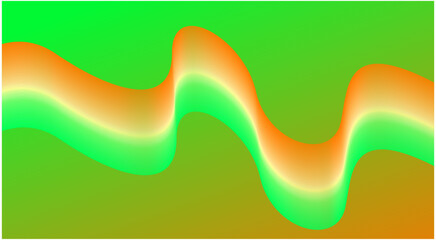 Abstract Blend Wavy Curved Background Green Multicolor Gradient Design Vector Illustration