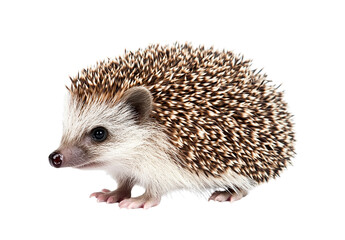 Adorable Baby Hedgehog, Isolated on Transparent PNG, Studio Shot