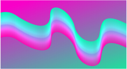 Abstract Blend Wavy Curved Background Multicolor Gradient Design Vector Illustration