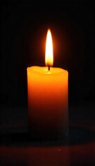 Flickering Candlelight Warm, Inviting Glow Casting Beautiful Shadows on Dark Background ? Perfect for Tranquility, Relaxation, and Spirituality Themes