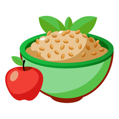 vector illustration of a red apple vector white background