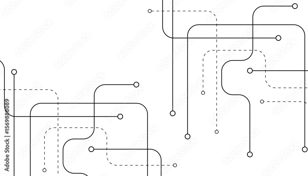 Aufkleber technology abstract background with circuit board texture. creative idea ai banner. internet technol