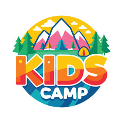 Summer Sale Banner with Camping Tent Icon and Happy Holiday Text