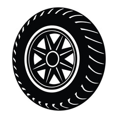 car wheel isolated on white