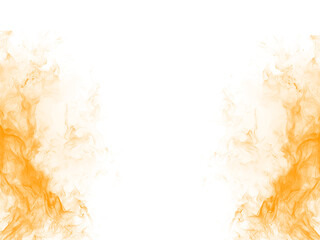 Golden flames dance in the darkness, creating a dramatic, abstract background ideal for overlays or design accents with a powerful visual impact, transparent background