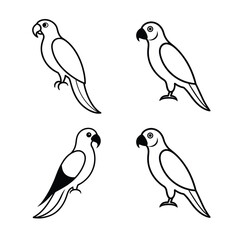 Fototapeta premium silhouette Parrot