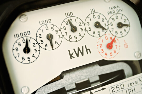 Electricity Meter, Close Up