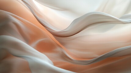 Soft flowing silk fabric in warm and cool tones creates an elegant texture for design inspiration