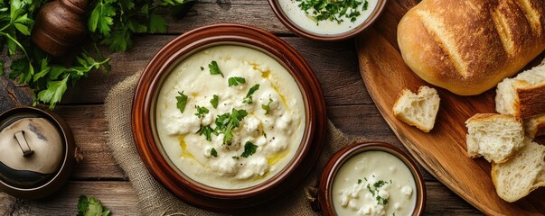 Traditional Slovak Cheese Dish with Rolled Pancakes.
