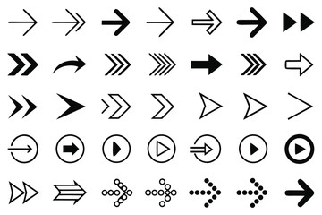 Assorted Arrows Collection – Modern Vector Symbols for UI & Graphic Design