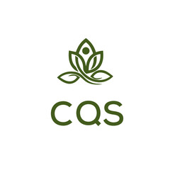 CQS Letter Initial Logo Design Template Vector Illustration