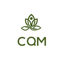 CQM Letter Initial Logo Design Template Vector Illustration